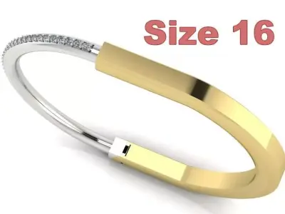 Lock Bracelet Size 16 3D print model