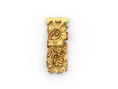 Classic carved decor ornament 400 3D model