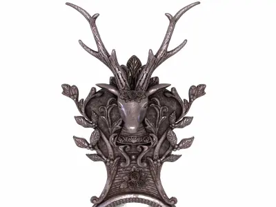 Deer Wall Decor Low-poly 3D model