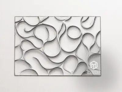 modern panel wall decor set wall relief mural CNC 99 3D model
