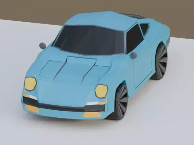 Porshe 911 1967 year Low-poly 3D model