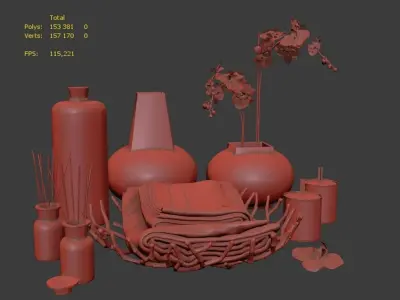 Bathroom decoration by Kelly hoppen 3D model