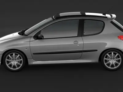 Peugeot 206 GTI 3D model