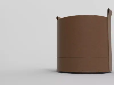 Fle Leather Basket Low-poly 3D model