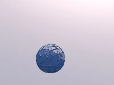 Sci Fi Object No 21 - Pyramid Sphere Torus 2019 Low Poly 3D model