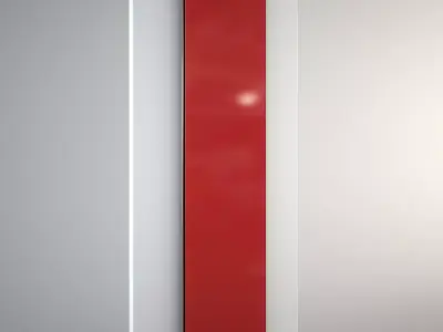 Bathroom Radiator Scirocco Dress Red Low-poly 3D model