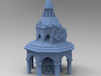 Steampunk Medieval Tower Grand 6 3D model
