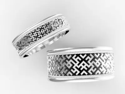 wedding rings 3D print model buy