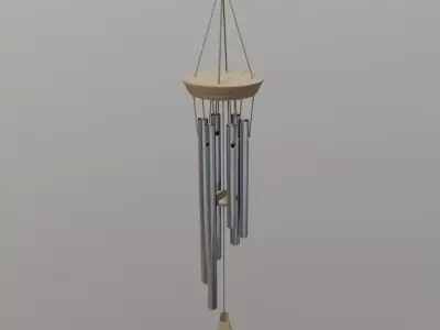 Wind Chime Low-poly 3D model