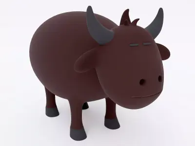 Buffalo 3d model toy bull 3D model