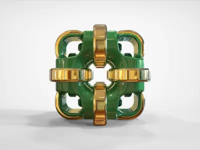 Geometric Sculpture Low-poly 3D model