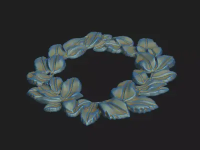 Leave leaf decoration floral carving corbel acorns nature 3D print model