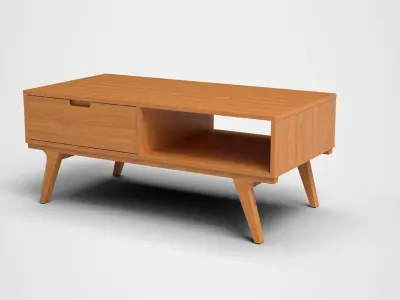 Abril coffee Table pine Low-poly 3D model