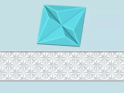 Wall Panel A02 Stars Negative - Interior Design Decoration 3D print model