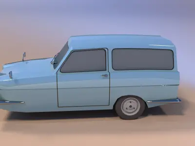 3 Wheel Superwagon Classic Car Low-poly 3D model