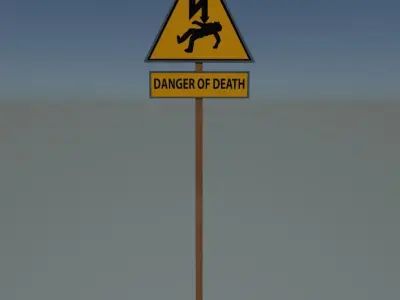 Death signal Low-poly 3D model