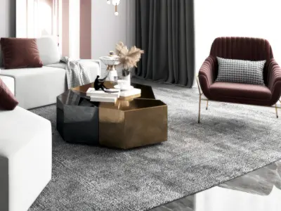 living room Modern 3D model