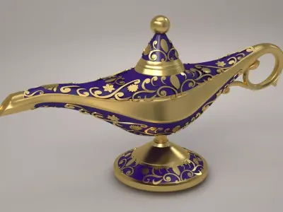 Ramadan oil Lamp Genie lamp 3D model