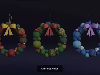  Christmas decorations 3D Model Collection