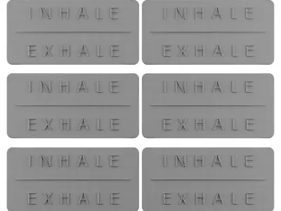 Inhale Exhale Neon Sign 3D model