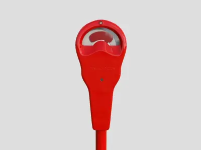 Parking Meter Red Low-poly 3D model