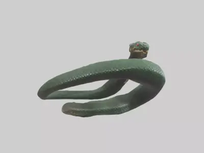 Bushmaster Snake statue model Low-poly 3D model