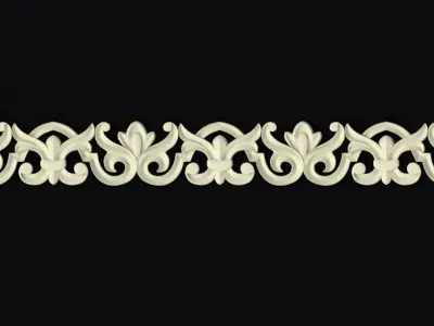 Central decor ornament for furniture 3D model 19
