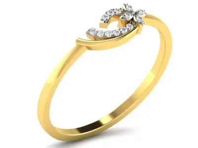 Diamond Ring For Women 3d Print Model 3D print model