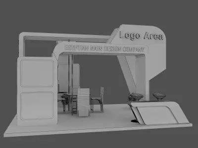 Booth Exhibition Stand a485a 3D model
