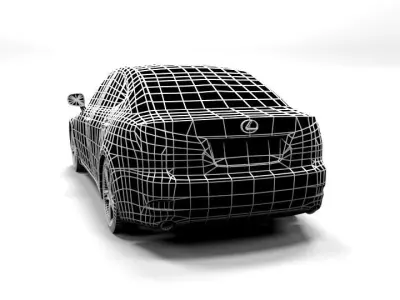 LEXUS IS 2007 LOWPOLY Low-poly 3D model
