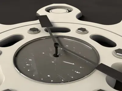 Sci Fi Wall Clock Free 3D model