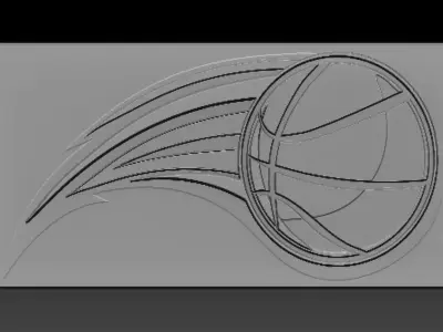 Basketball rim 3D print model