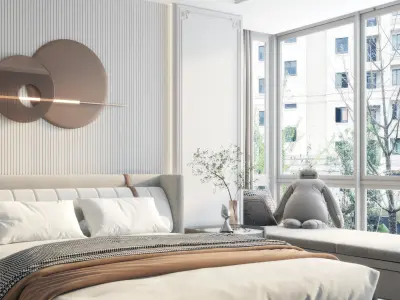 Luxury Modern Bedroom 3D model