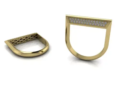 Jewelry Ring Gold 3D print model 23