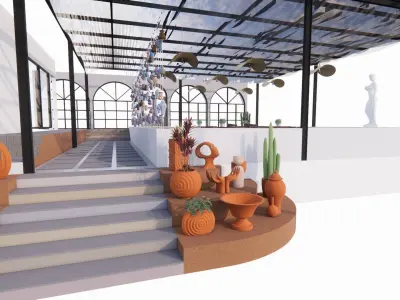 Food Court 3 3D model