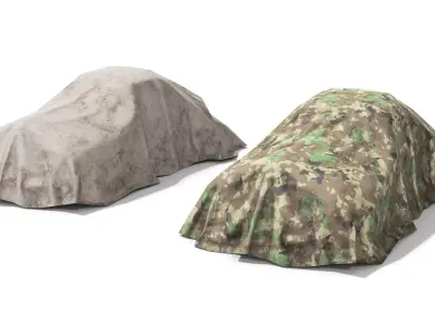 Car Awning Low-poly 3D model