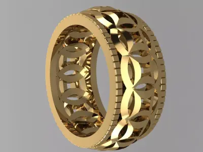 Chinese Gold Ring 3D print model
