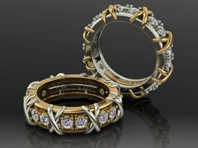tiffany ring 3D print model shop