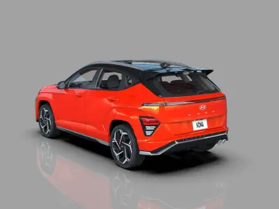 Hyundai Kona N line 2024 HQ interior 3D model