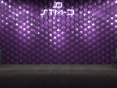 STM-D hexagon wall parametric model 220 3D model