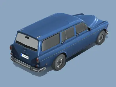 Volvo Amazon Wagon 1961 Low-poly 3D model