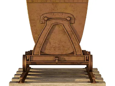 Wagon for the mine 3D model