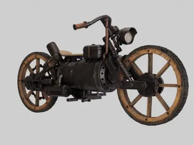 Steampunk Bike 3D model
