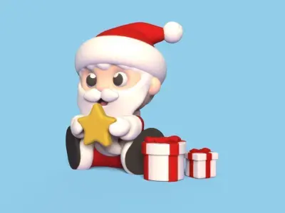 Santa Claus Star 3D print model
