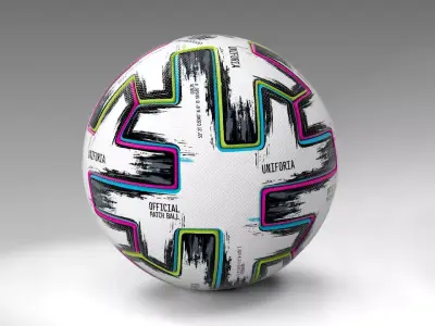 Uniforia Official Euro 2020 Match Ball Low-poly 3D model