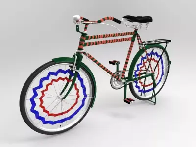 old bicycle 3D model