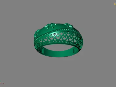 Plain Ring Women Ready STL 3DM Models Womens Rings 3D models 3D print model 72