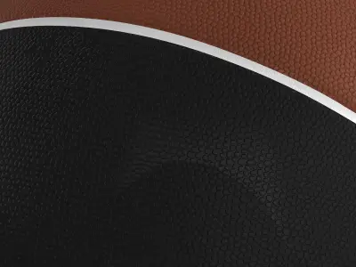 Basketball ball euro brownblack Low-poly 3D model