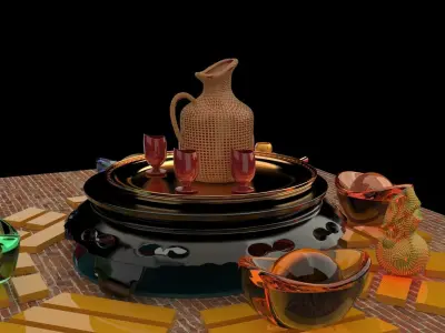 Chinese gold Ingot  3D model