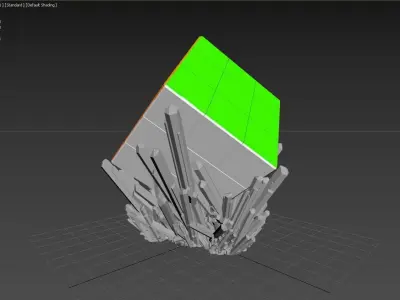 Crystal Rubiks Cube Stand 3D print model